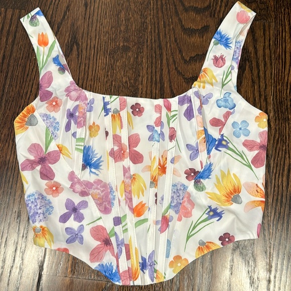 Tops - **NWOT** Floral Crop Top